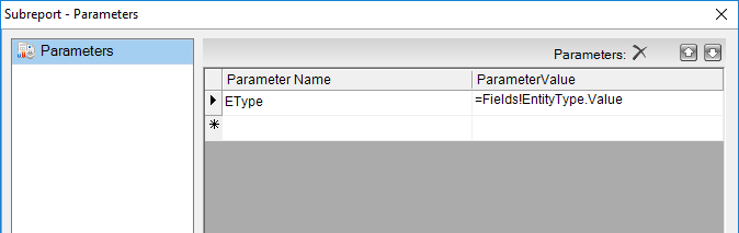 Parameters Collection editor