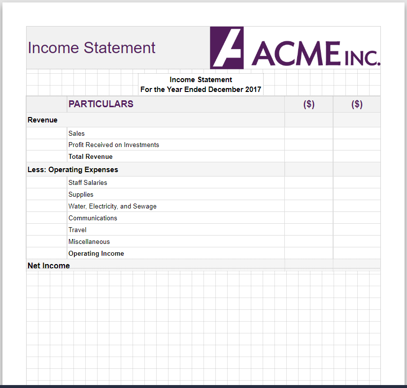 Design Templates for .NET Financial Reports