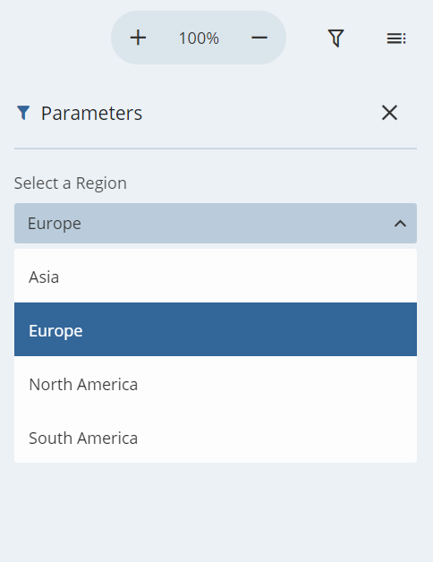 Parameters in the JSViewer