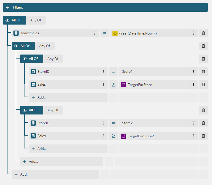 Working with Enhanced Filter Editors in the ActiveReports End-User Report Designer