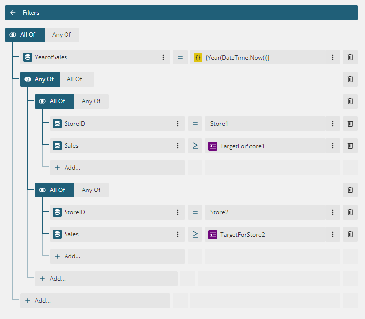 Working with Enhanced Filter Editors in the ActiveReports End-User Report Designer