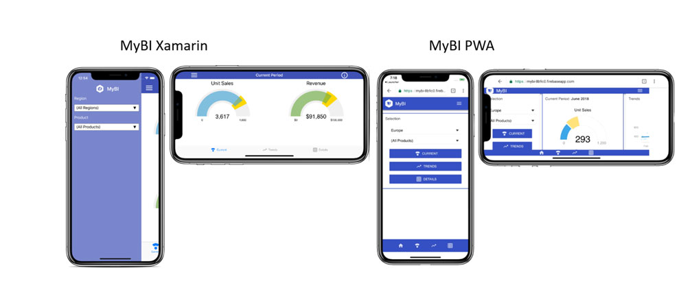 MyBI Screen Layout and Behavior