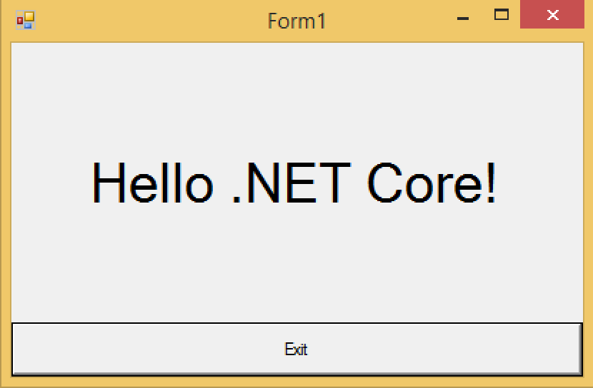Hello .NET Core