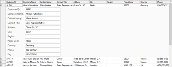Getting Started with Row Details - FlexGrid for WinForms