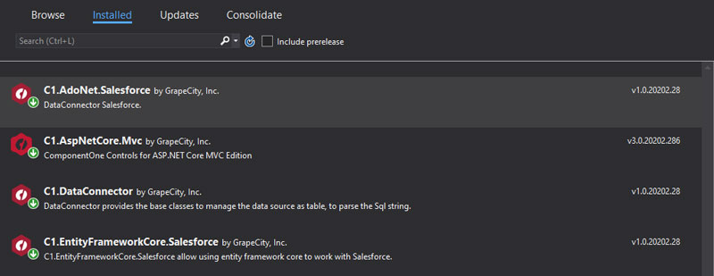 Integrating Salesforce with Entity Framework Using the ComponentOne DataConnector