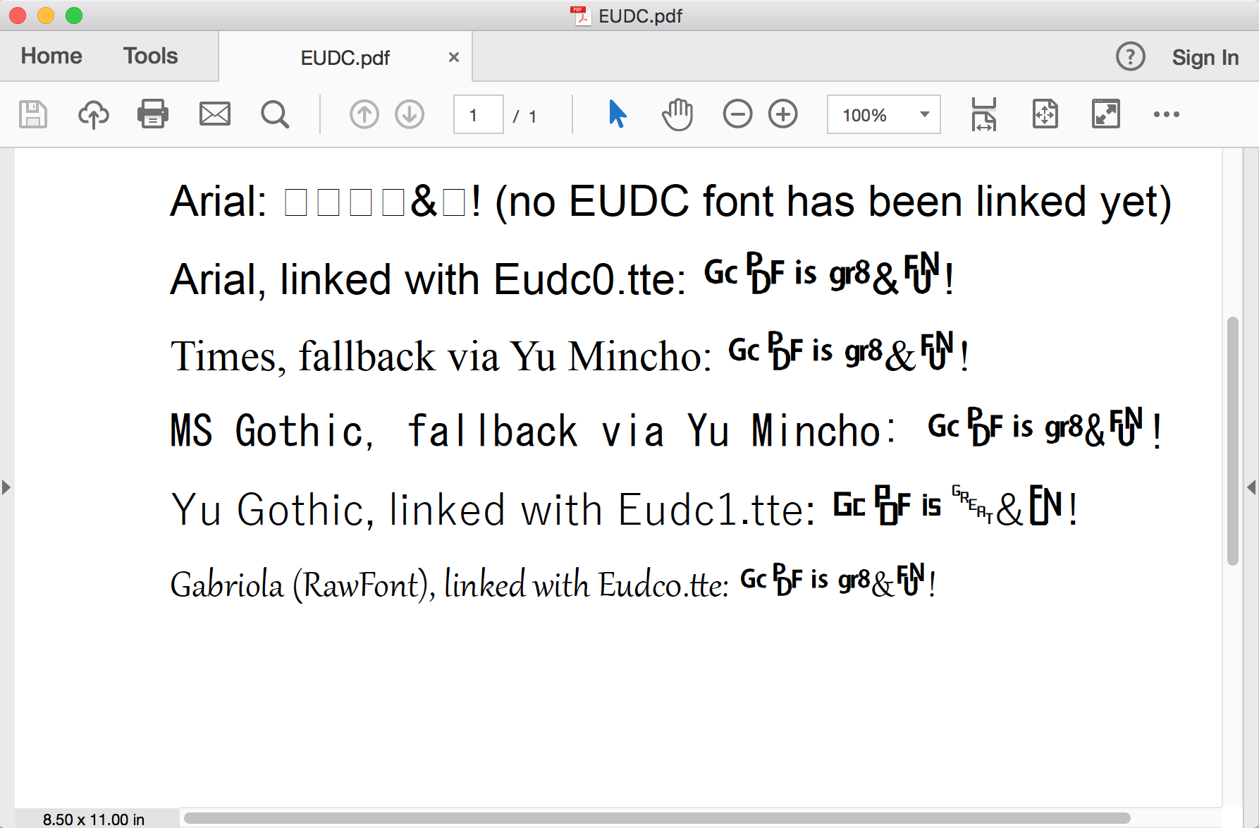EUDC font support