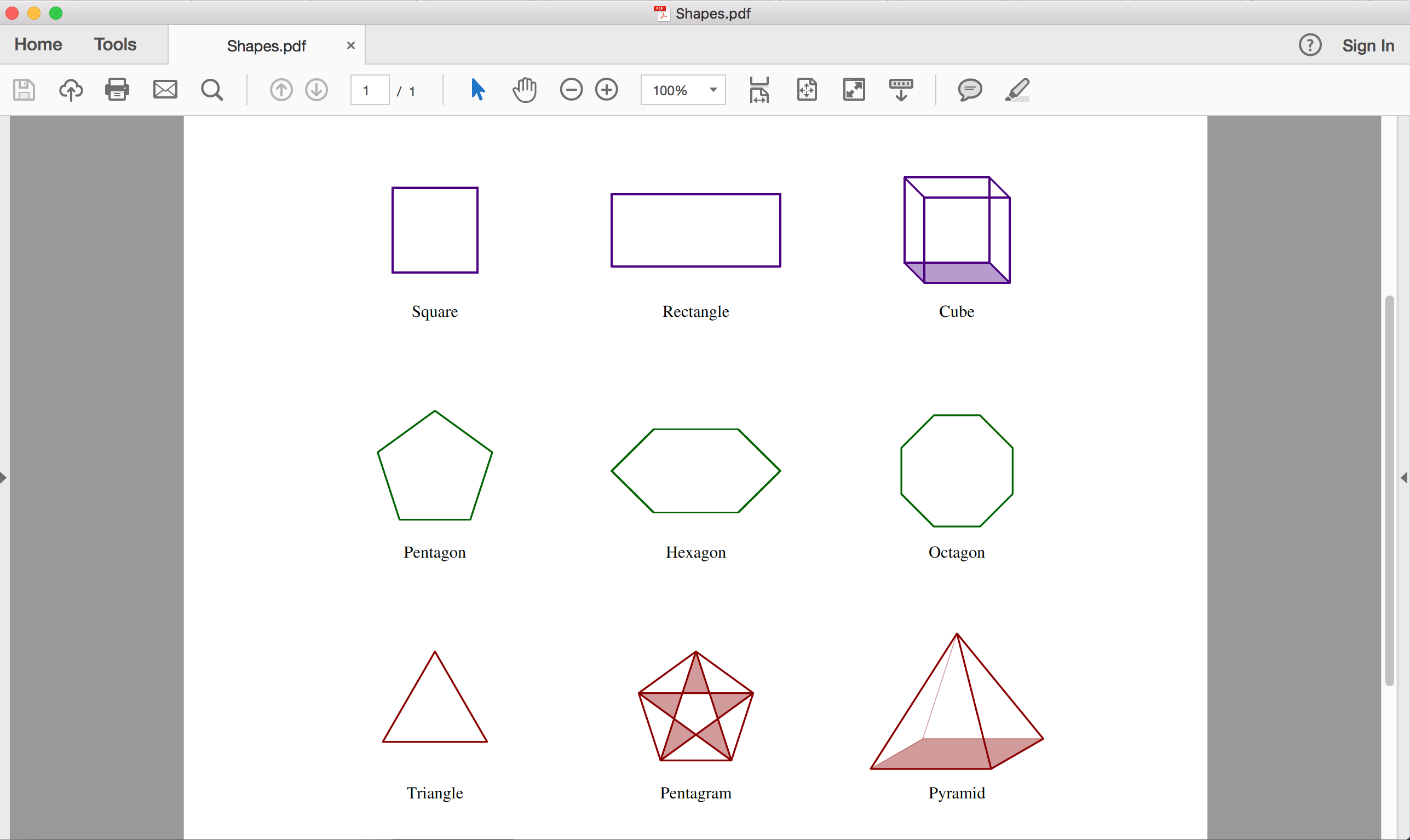 Complex shape support in PDF API