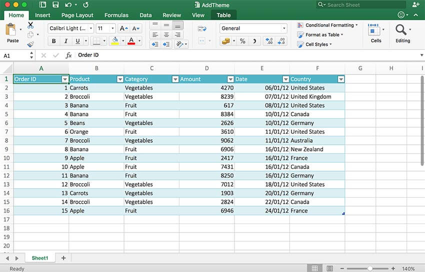 GrapeCity Documents for Excel, Java - Add Themes to change the look of your spreadsheet
