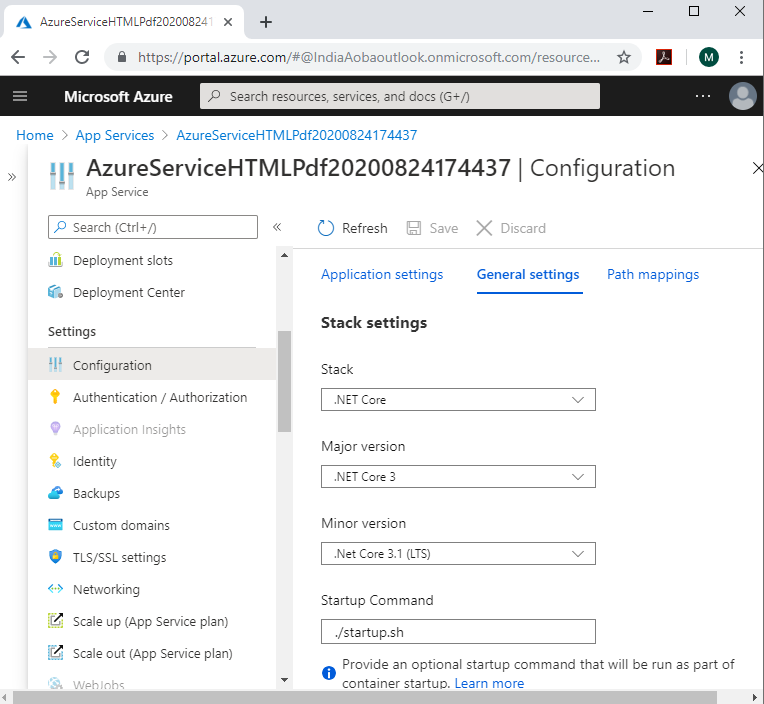 Converting HTML to PDF on Linux Azure App Service