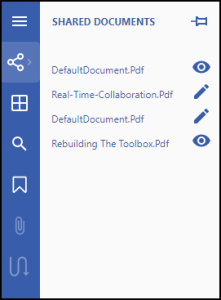 New Shared Documents panel in GcPdfViewer by GrapeCity