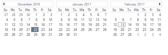 Dimensions in CalendarView