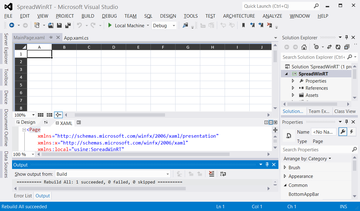 Spread WinRT in Visual Studio 2012