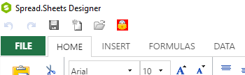 SpreadJS Designer lock icon