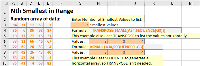 SEQUENCE function example 5