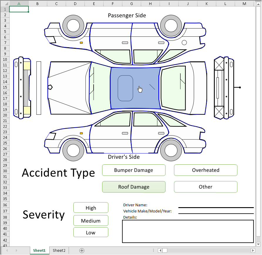 Figure 4  Car Insurance Claim created using shapes