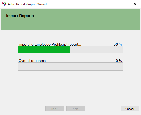 ActiveReports Import Wizard - Start the conversion