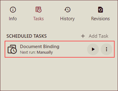 Document Binding - Scheduled Task