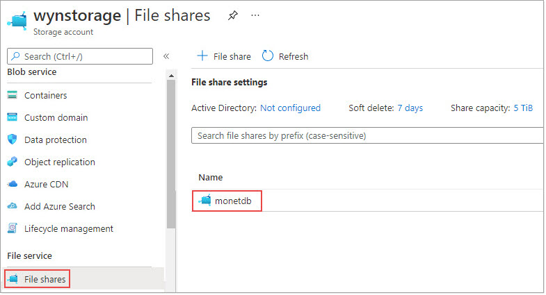 Creating an Azure storage resource and file share