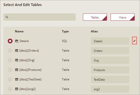 Edit Table by SQL expression