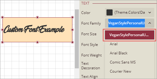Set the Font Type in the Add Font Dialog