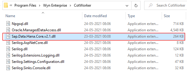 Paste the dll file in the Wyn Enterprise cotworker directory