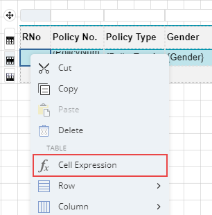 Select Cell Expression from the context menu