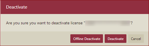 deactivate dialog box