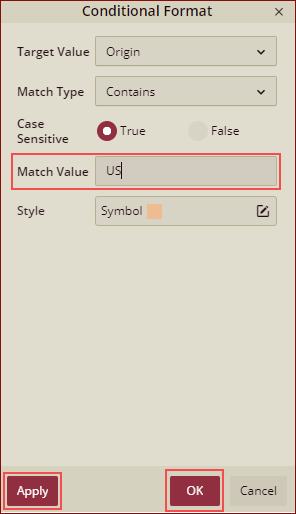 enter match value