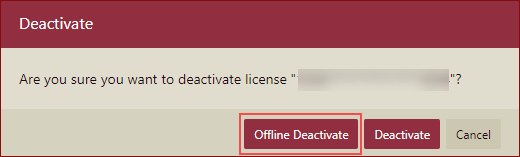 offline deactivate option