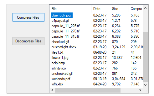App UI with buttons and listview