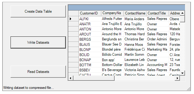 App UI with buttons and grid