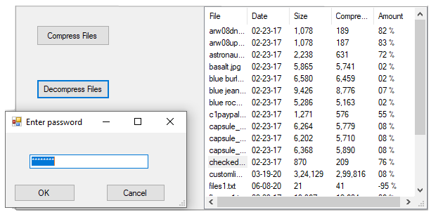 Enter password dialog box