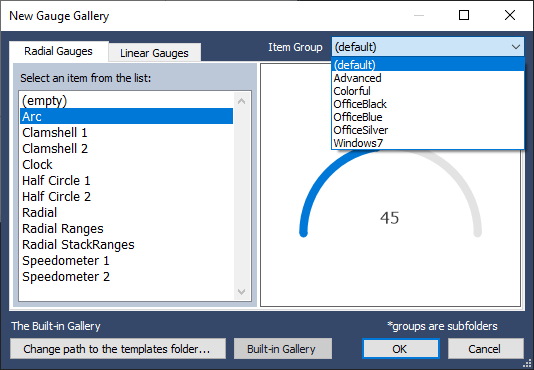 C1Gauge Tasks menu
