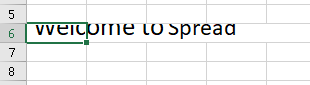 Spreadsheet with auto row height feature disabled