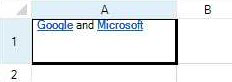 Hyperlink Cell with Multiple Links