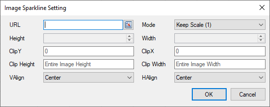 Image sparkline setting dialog in Spread Designer