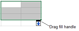 Drag and Fill Operation