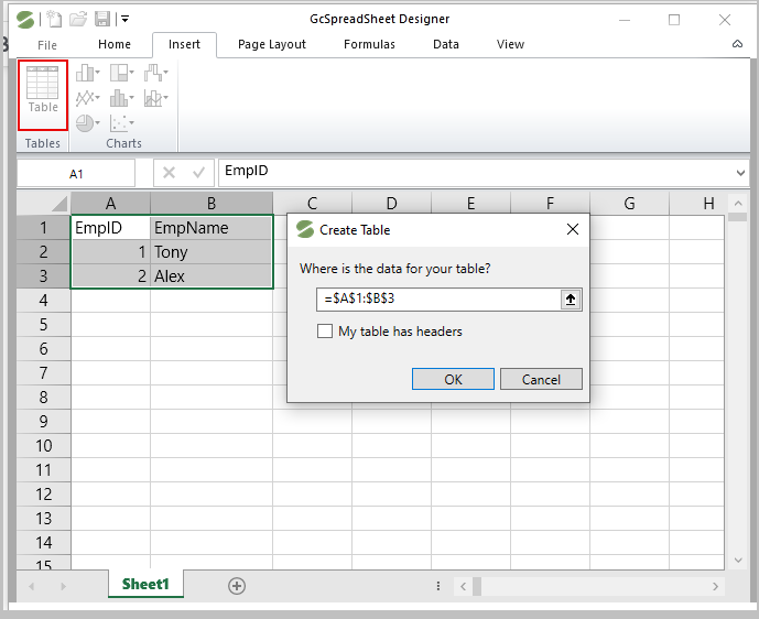 createtable