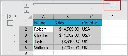 summary column to right