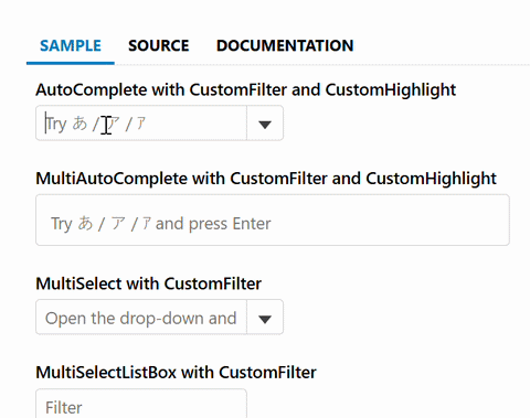 C1Web Input Controls - Custom Highlight process in AutoComplete.