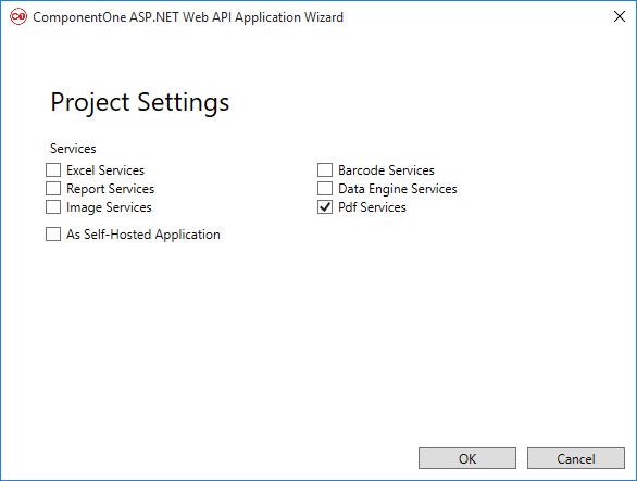 C1Web API - Project Settings UI