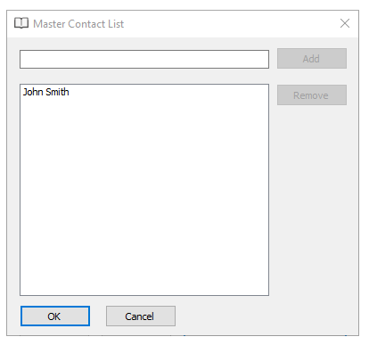 C1WinForms Scheduler master list dialog box - adding contacts to master list demo