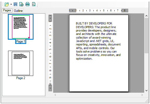 Snapshot of output