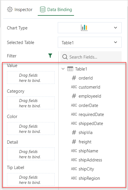 DC_Table binding fields