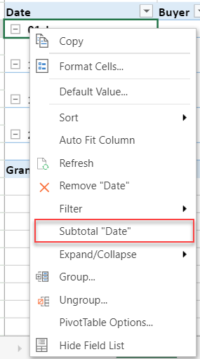 SpreadJS Pivot Table Tabular Form combines repeated outer labels with blank rows after items to improve grouped data readability.