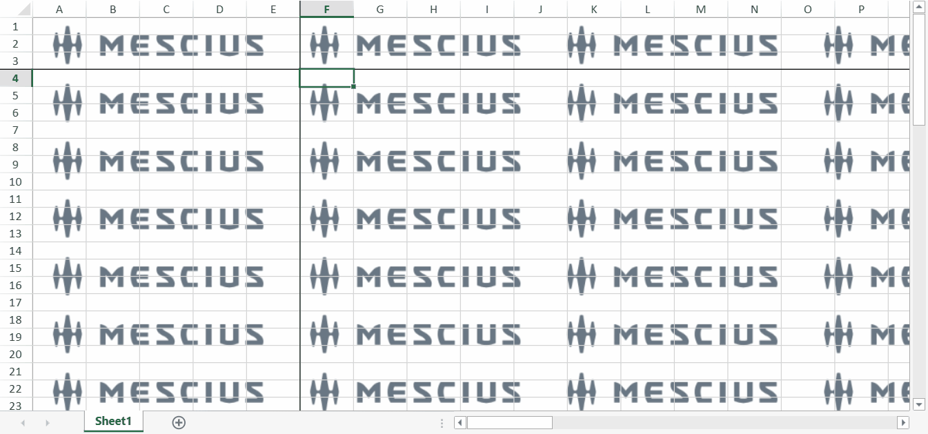 SpreadJS worksheet scrolling with freeze panes showing background image behavior across frozen and scrollable worksheet regions.