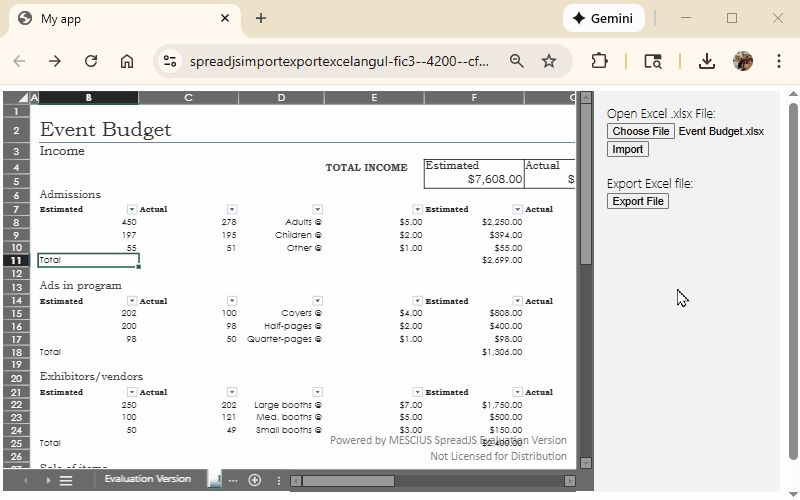 Exporting XLSX files from an Angular Application