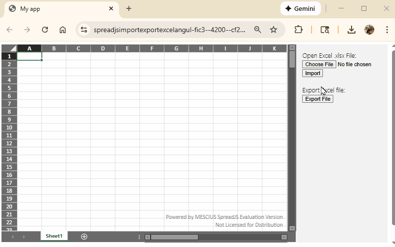 Add Excel XLSX Import Functionality to an Angular Application