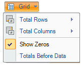 C1WinForms Grid Menu Options