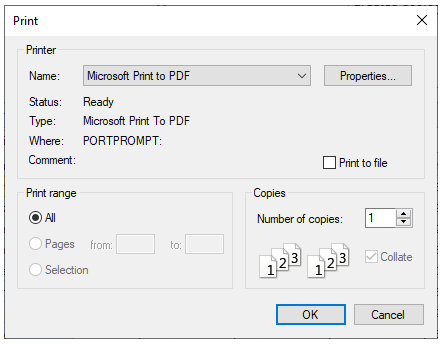 C1WInForms Print Menu